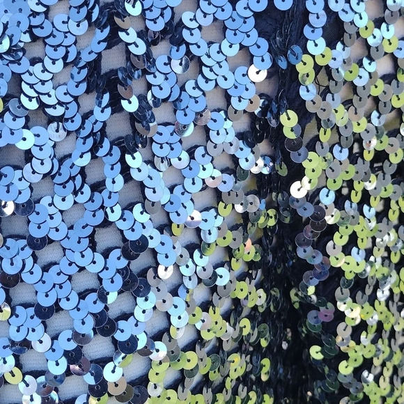 Vintage Three Flags California Sequin Jacket Size 6 Open Front Cardigan - Picture 9 of 12